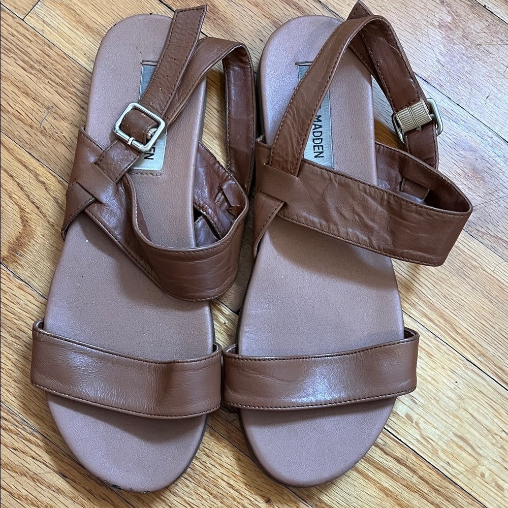 Steve Madden Tan Leather Sandals for Women